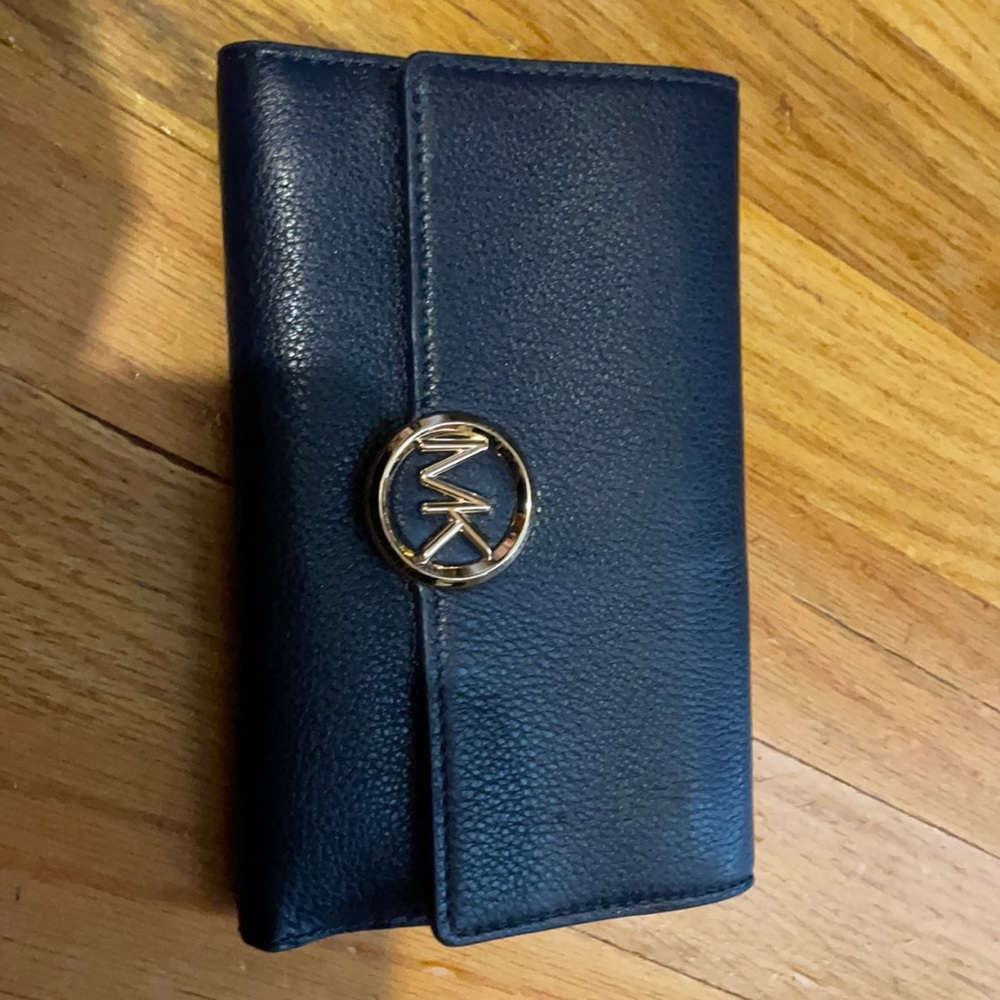 Michael Kors navy large wallet